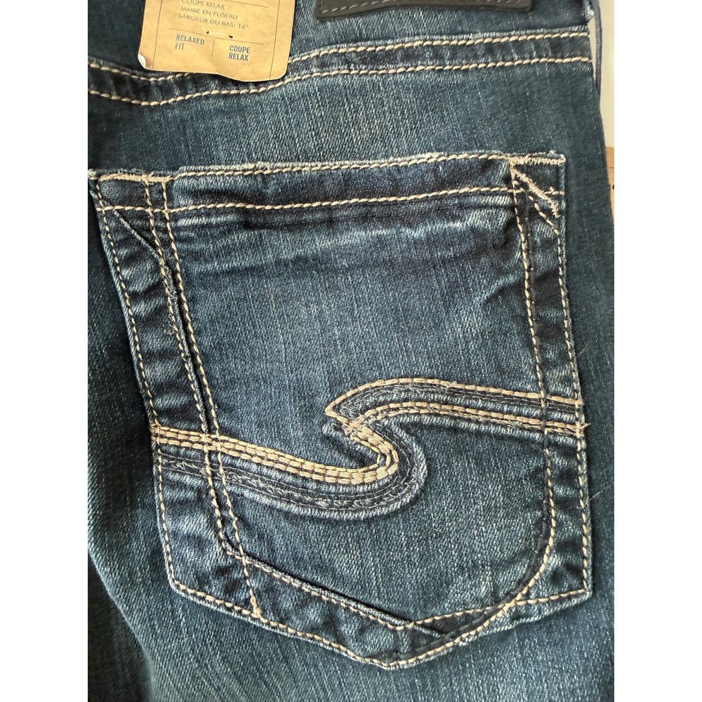 Silver Jeans Co Eddie Relaxed Tapered Leg Jeans Mens 31x32 Dark Wash New NWT - Picture 7 of 16